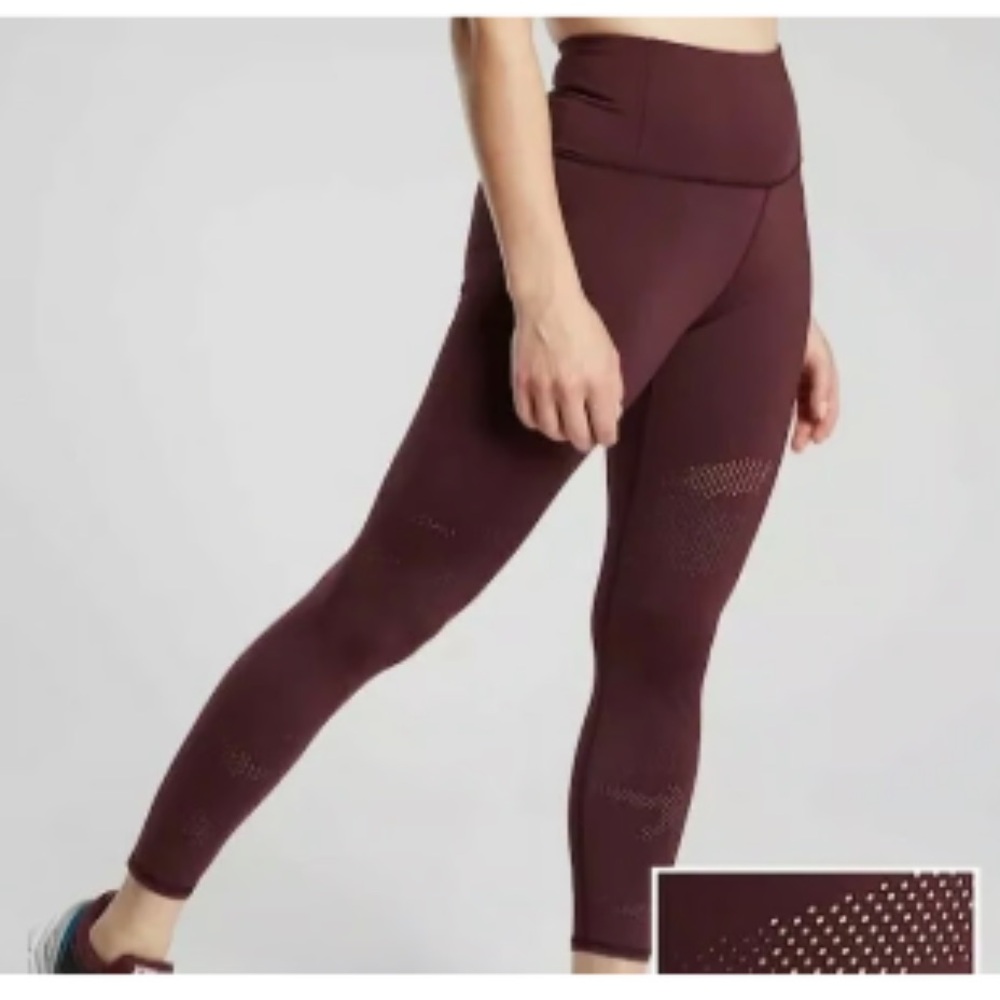 Athleta Burgundy Leggings